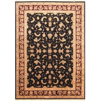 Indo Hand-knotted Tabriz Wool & Silk Rug (9'10 x 14')