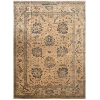 Afghan Hand-knotted Vegetable Dye Oushak Wool Rug (10'2 x 14')