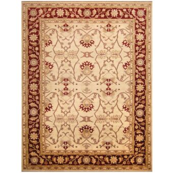 Afghan Hand-knotted Vegetable Dye Oushak Wool Rug (9'10 x 12'10)