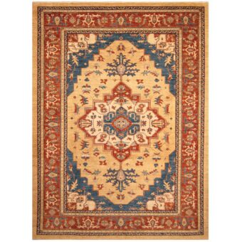 Afghan Hand-knotted Vegetable Dye Serapi Wool Rug (10'6 x 14'3)