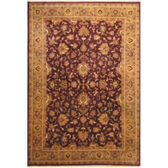 Indo Hand-knotted Mahal Wool Rug (9'9 x 14'1)