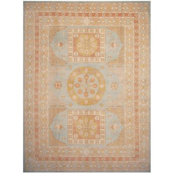 Afghan Hand-knotted Vegetable Dye Khotan Wool Rug (9'6 x 12'10)