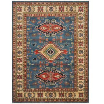 Afghan Hand-knotted Kazak Wool Rug (6'2 x 8'2)