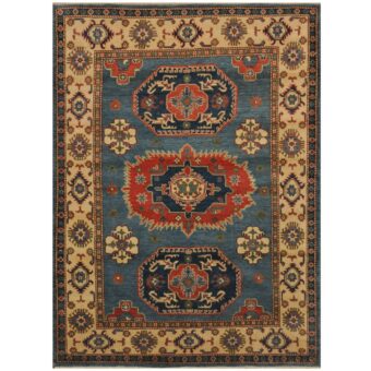 Afghan Hand-knotted Kazak Wool Rug (5'1 x 7')