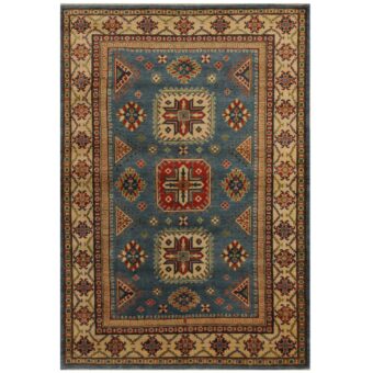 Afghan Hand-knotted Kazak Wool Rug (5'2 x 7'5)
