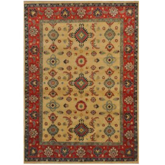 Afghan Hand-knotted Kazak Wool Rug (5' x 6'10)