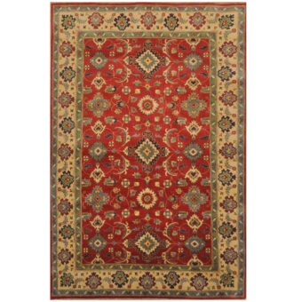Afghan Hand-knotted Kazak Wool Rug (6' x 9')