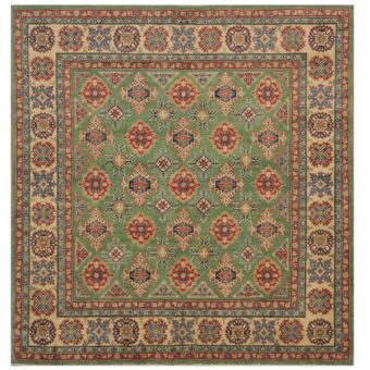 Afghan Hand-knotted Kazak Wool Rug (8'1 x 8'5)