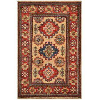 Afghan Hand-knotted Kazak Wool Rug (2' x 3')