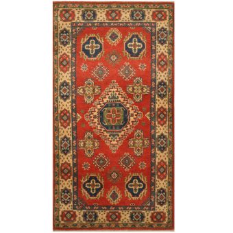 Afghan Hand-knotted Kazak Wool Rug (2'9 x 5'1)