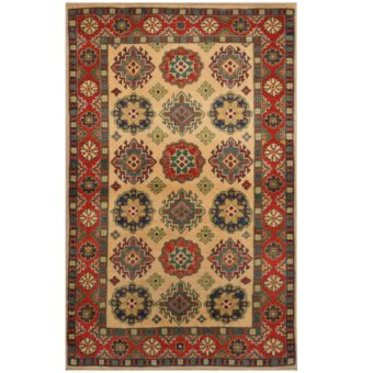 Afghan Hand-knotted Kazak Wool Rug (3'1 x 5')