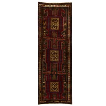 Persian Hand-knotted Hamadan Wool Runner (3'5 x 10')