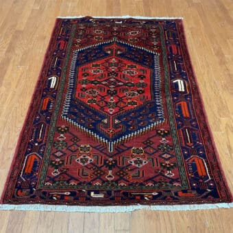 Persian Hand-knotted Hamadan Wool Rug (4'1 x 6'5)