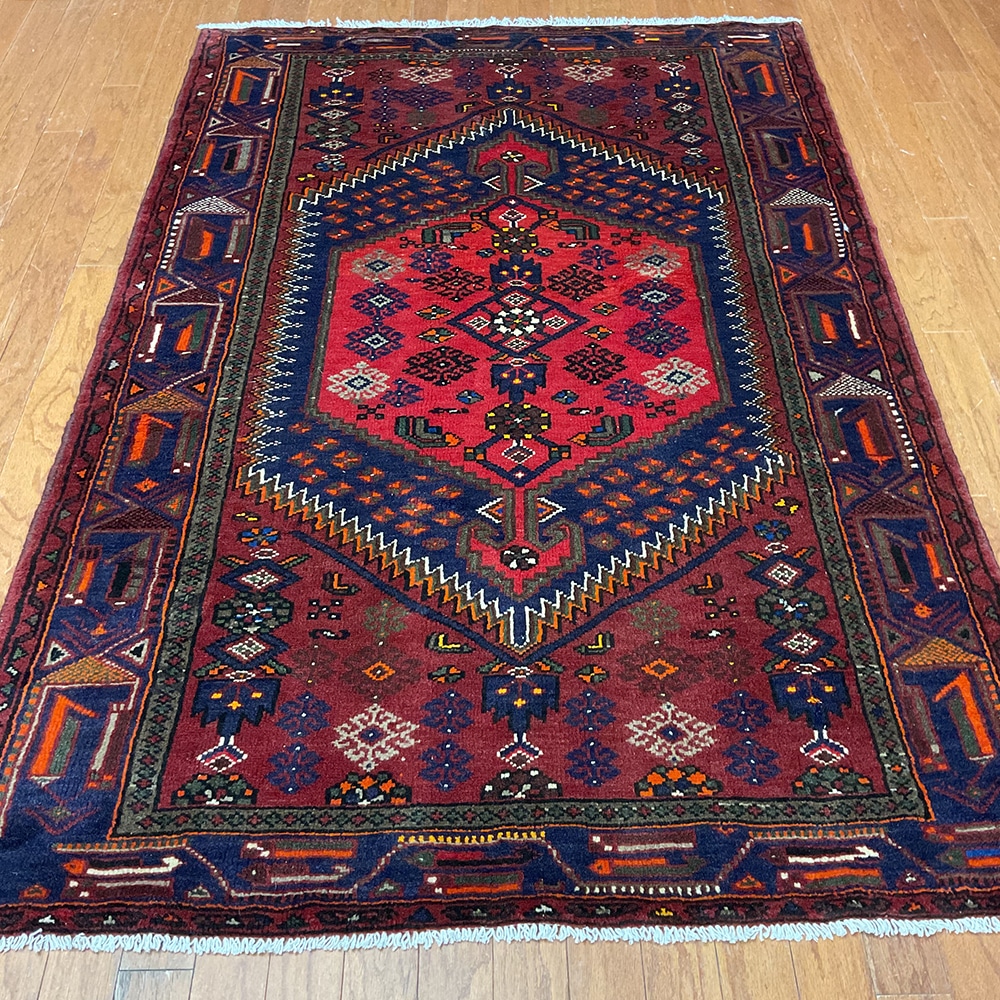 Persian Hand-knotted Hamadan Wool Rug (4'3 x 6'5)