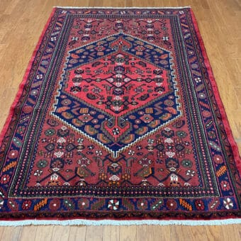 Persian Hand-knotted Hamadan Wool Rug (4'7 x 7'3)