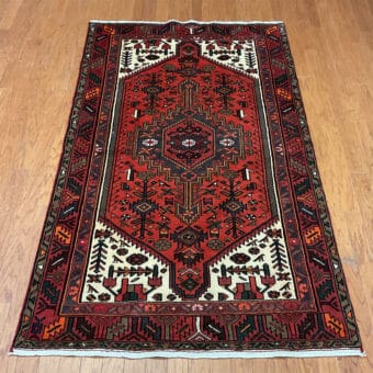 Persian Hand-knotted Hamadan Wool Rug (4'2 x 6'9)