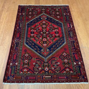 Persian Hand-knotted Hamadan Wool Rug (4'5 x 6'6)