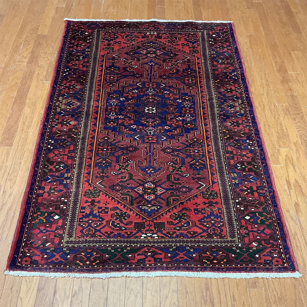 Persian Hand-knotted Tribal Hamadan Wool Rug (4'5 x 6'11)