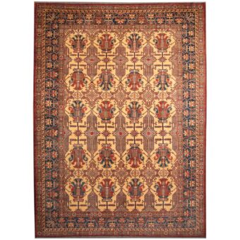 Afghan Hand-knotted Vegetable Dye Kazak Wool Rug (10'3 x 13'10)