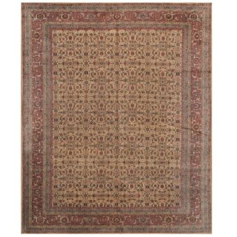 Persian Hand-knotted 1940s Tabriz Wool Rug (10' x 12'5)