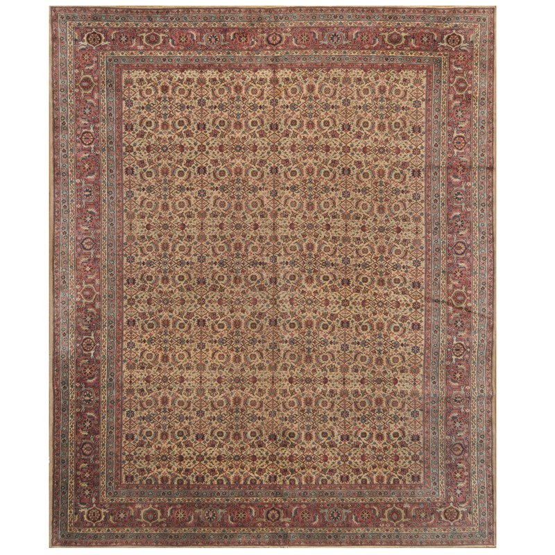 Persian Hand-knotted 1940s Tabriz Wool Rug (10' x 12'5)