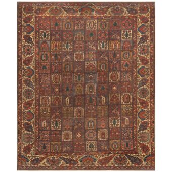 Persian Hand-knotted 1920s Bakhtiari Wool Rug (12'6 x 15'7)