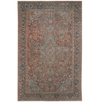 Persian Hand-knotted 1890s Kashan Wool Rug (10'2 x 16'9)
