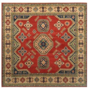 Afghan Hand-knotted Kazak Wool Rug (8' x 8')