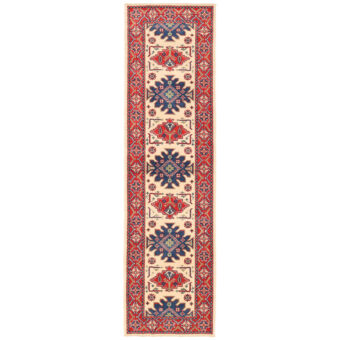 Afghan Hand-knotted Kazak Wool Rug (2'10 x 9'10)