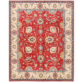 Afghan Hand-knotted Vegetable Dye Oushak Wool Rug (8' x 9'10)