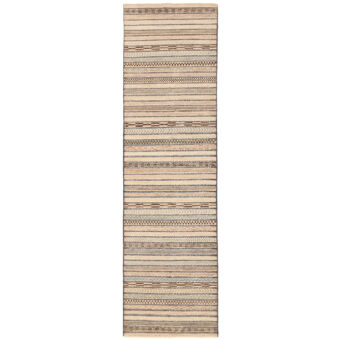 Afghan Hand-knotted Vegetable Dye Gabbeh Wool Runner (2'7 x 9'6)
