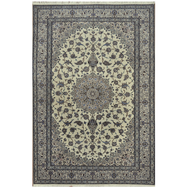 Persian Hand-knotted Superfine Nain Wool Rug (6'7 x 10'3)