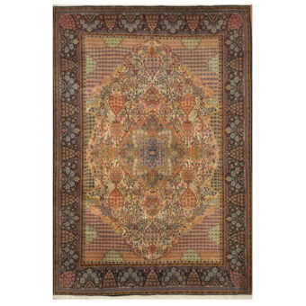 Persian Hand-knotted Tabriz Wool & Silk Rug (7' x 10'2)