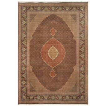 Persian Hand-knotted Tabriz Wool & Silk Rug (6'8 x 9'8)