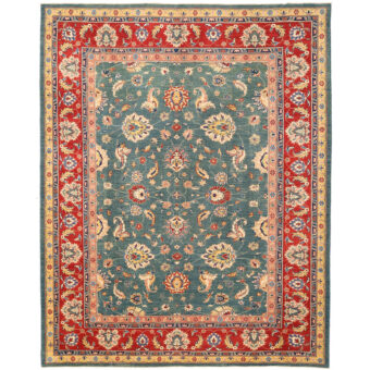 Afghan Hand-knotted Vegetable Dye Oushak Wool Rug (10'2 x 13')