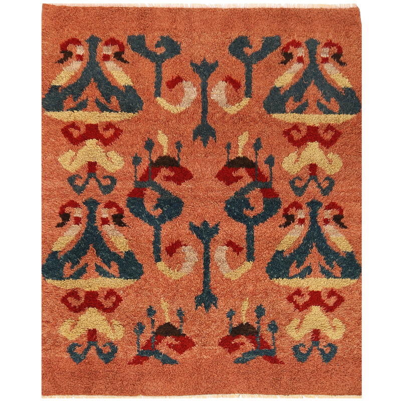 Afghan Hand-knotted Vegetable Dye Shag Gabbeh Wool Rug (5'2 x 6'4)