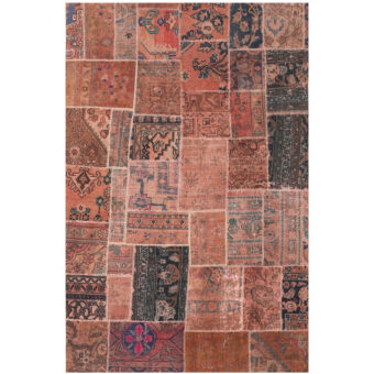 Pak Persian Hand-knotted Patchwork Wool Rug (4'9 x 7'4)