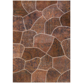 Pak Persian Hand-knotted Patchwork Wool Rug (4'1 x 5'9)