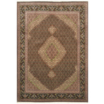 Persian Hand-knotted Tabriz Wool & Silk Rug (6'10 x 9'9)