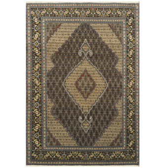 Persian Hand-knotted Tabriz Wool & Silk Rug (6'6 x 9'5)