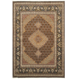 Persian Hand-knotted Tabriz Wool & Silk Rug (6'8 x 9'9)