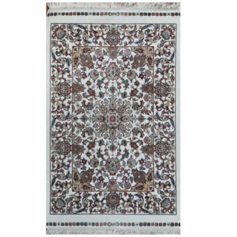 Indo Hand-knotted Kashmiri Silk Rug (2' x 3')