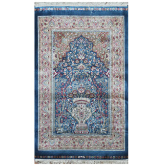 Indo Hand-knotted Kashmiri Silk Rug (2' x 3')