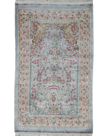 Indo Hand-knotted Kashmiri Silk Rug (2'6 x 4')