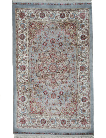 Indo Hand-knotted Kashmiri Silk Rug (2'6 x 4')
