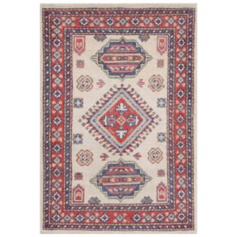 Afghan Hand-Knotted Vegetable Dye Kazak Wool Rug (2' x 3')