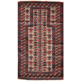 Afghan One-Of-A-Kind Tribal Balocuhi Wool Rug (2'8 x 4'7)