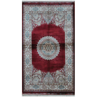 Indo Hand-Knotted Kashmiri Silk Rug (3' x 5')