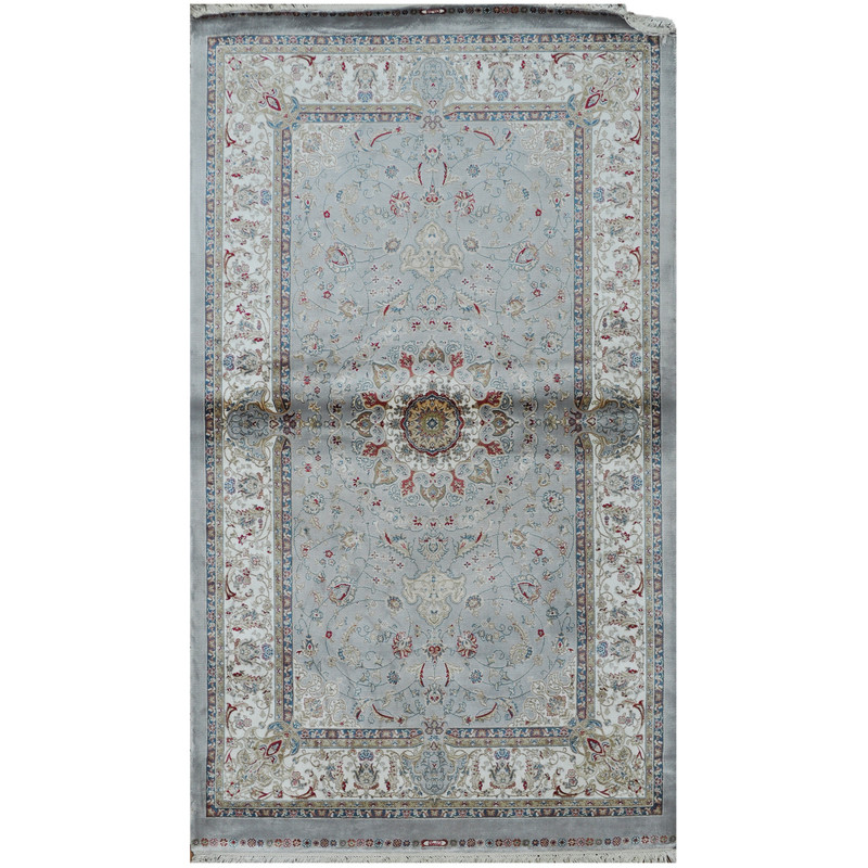 Indo Hand-Knotted Kashmiri Silk Rug (3' x 5')