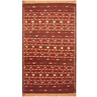 Afghan Hand-woven Wool Kilim (3'9 x 6')